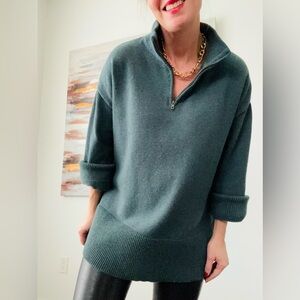 KIT AND ACE Merino Wool Blend Quarter Zip Pullover Sweater XL